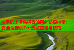 在手机上匿名探索暗网的终极指南：安全便捷的Tor浏览器使用技巧