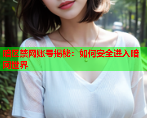 暗区禁网账号揭秘：如何安全进入暗网世界