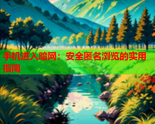 手机进入暗网：安全匿名浏览的实用指南