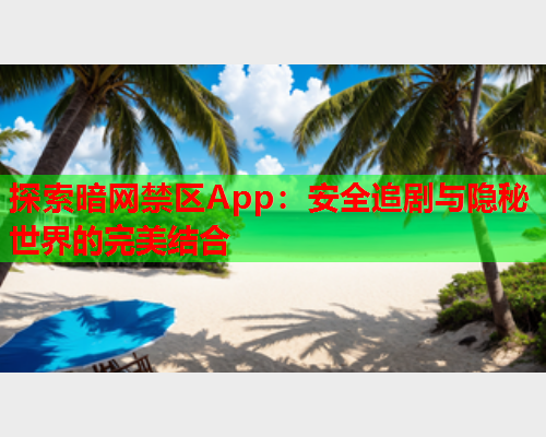 探索暗网禁区App：安全追剧与隐秘世界的完美结合